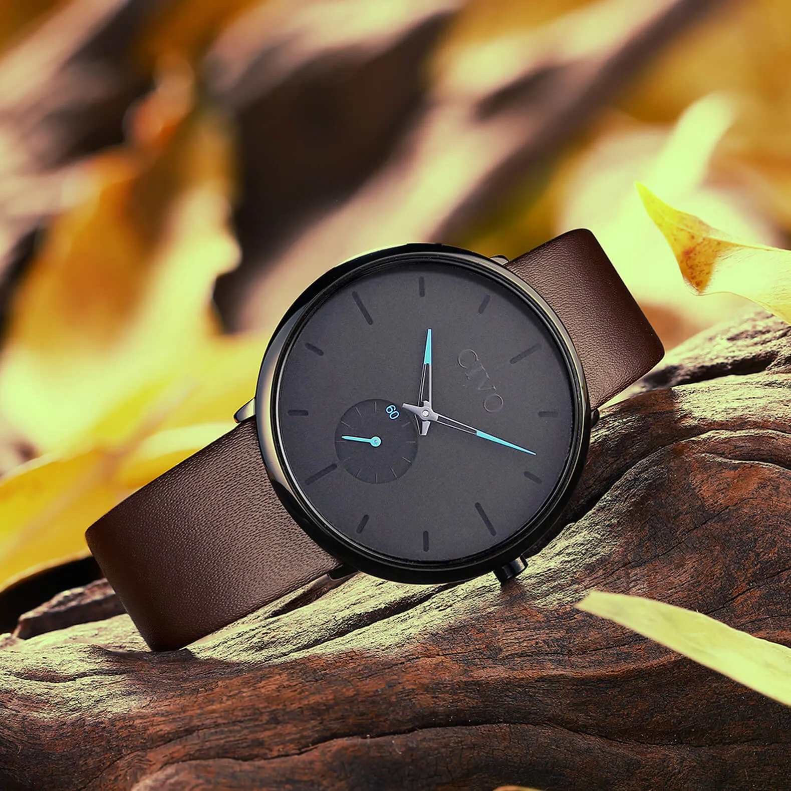 0124C | Quartz Men Watch | Leather Band