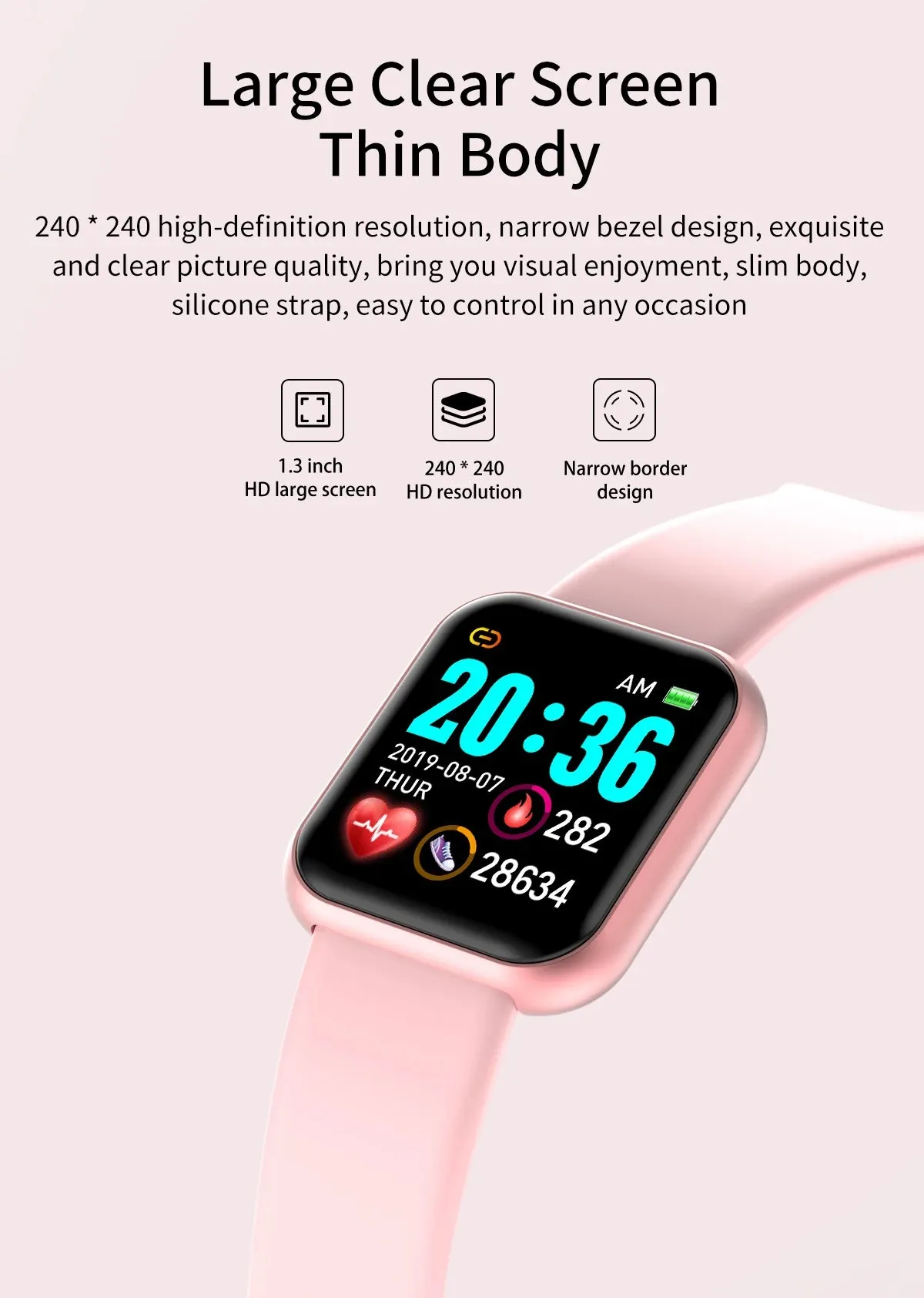 10814 2t-337 D20-reloj inteligente Y68