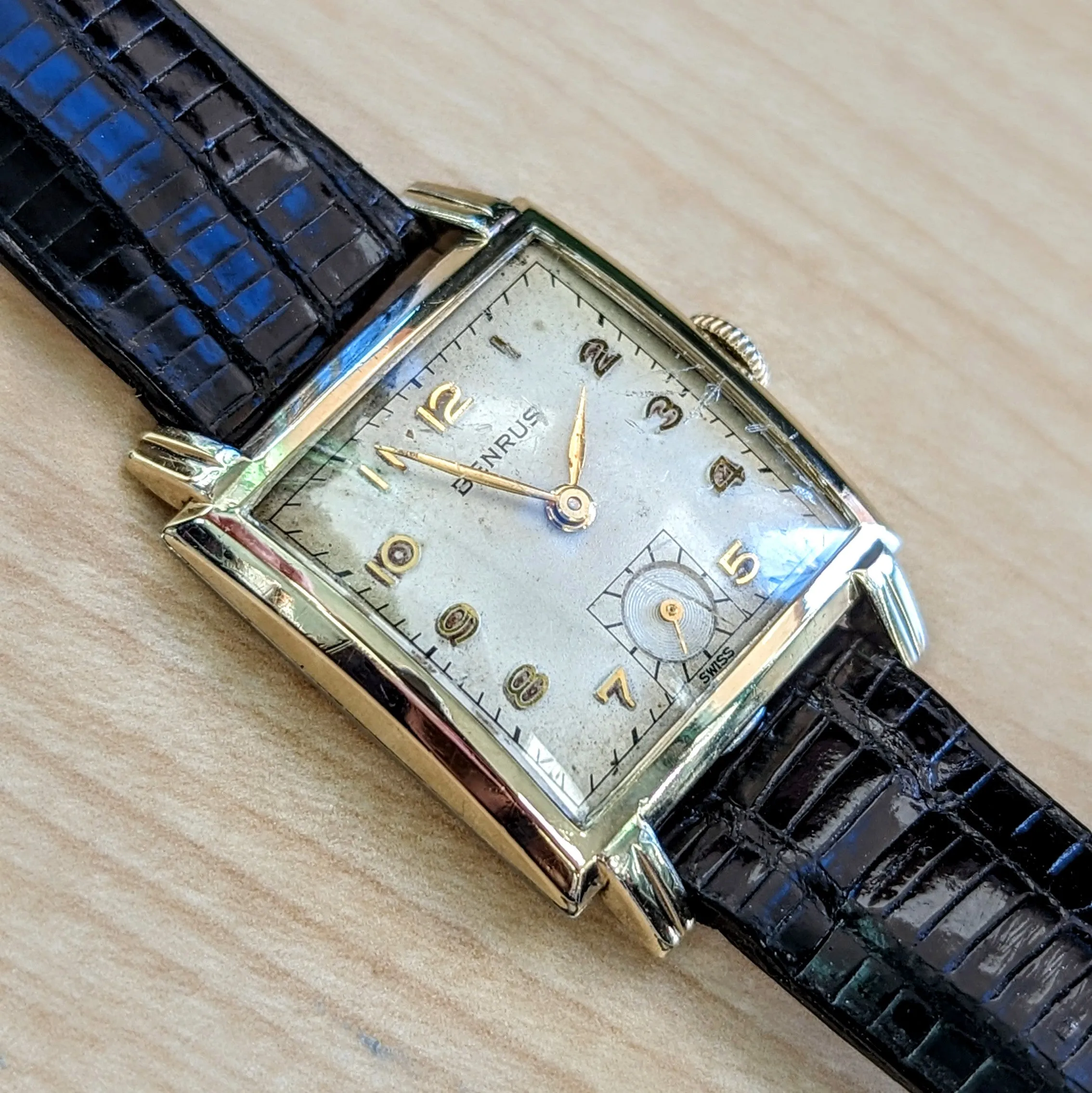 1950's BENRUS Watch 17 Jewels Model BA 2 Cal. ETA 900  Swiss Made Wristwatch