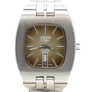 1970s Lanco Day / Date automatic  watch in Stainless Steel on Bracelet new old stock unused