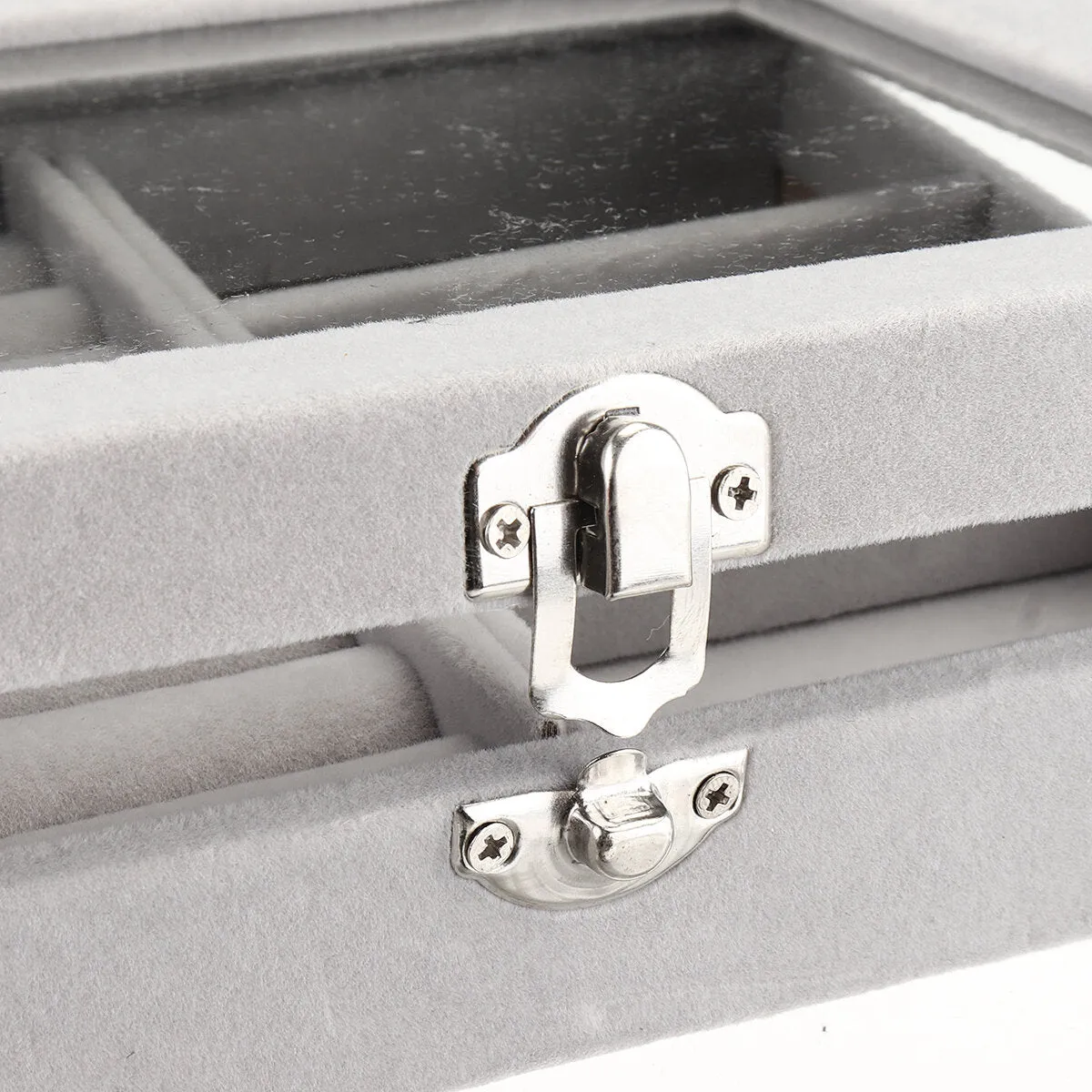 2 in 1  Detachable Portable Jewelry Cosmetic Storage Case Organizer Display Jewelry Watch Box