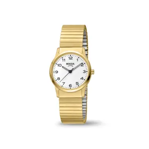 3287-05 - Womens Gold Plated Titanium Dress Watch with Expanding Strap