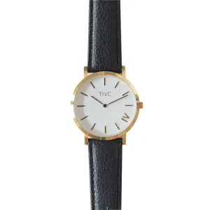 36mm Gold | Black Stitched Band