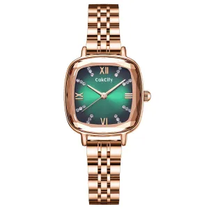 3D Faceted Square Crystal Fashion Watches for Women
