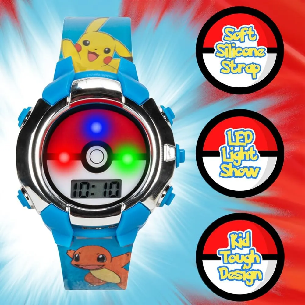 Accutime Kids Pokemon Digital LCD Quartz Watch for Boys, Girls, and Adults All Ages