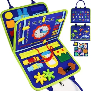 Activity Board, 3 Layers Busy Board Toy, Learning Toy Sensory Toy Baby