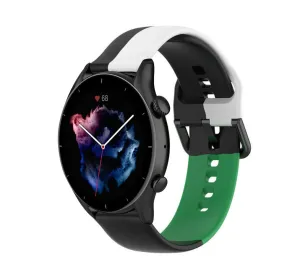 Amazfit GTR 3 (Pro) Sport Strap (Black-White-Green)