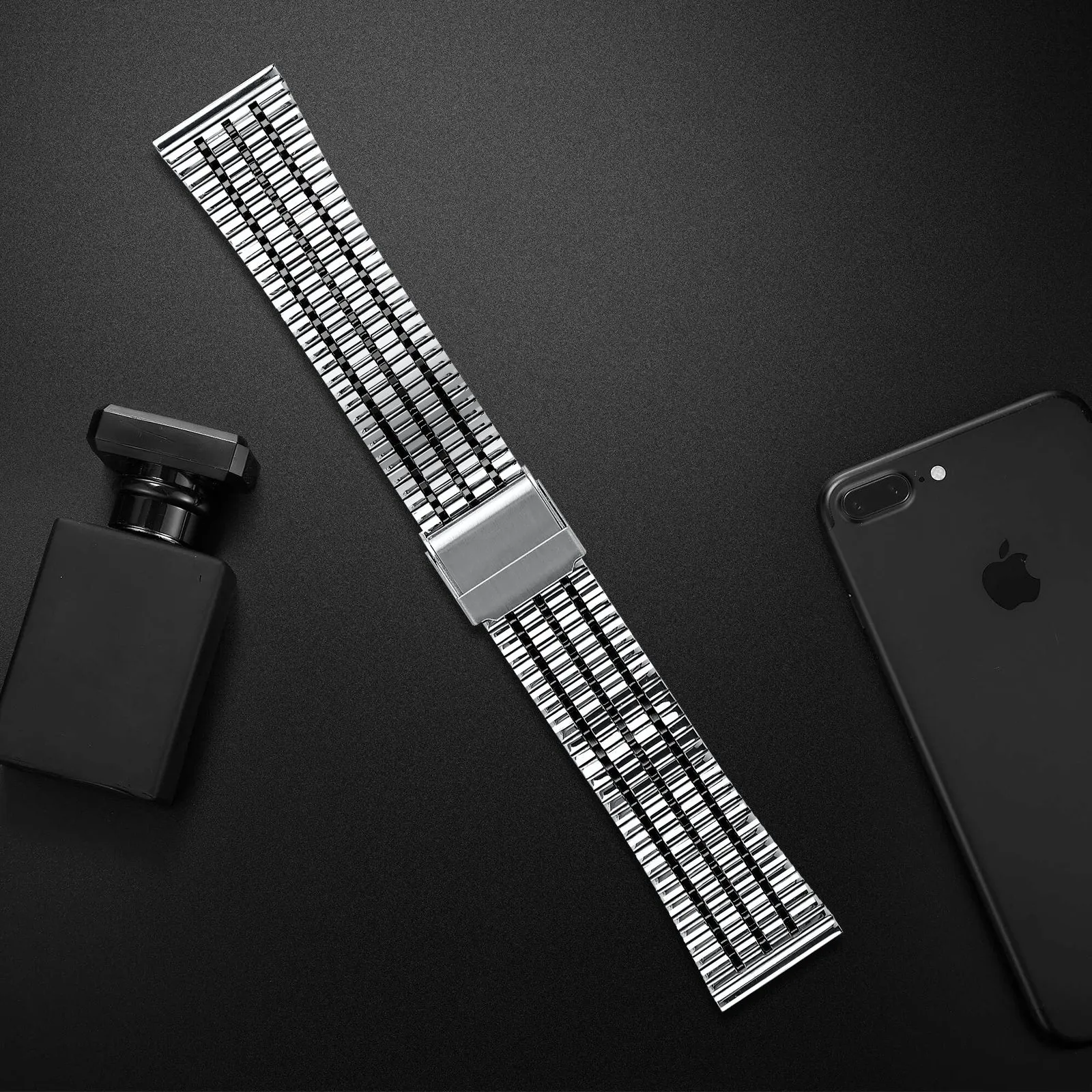 Amazfit GTS 2 Fine Steel Strap (Silver/Black)