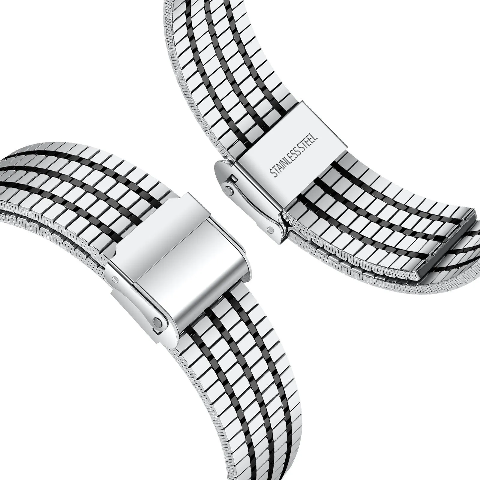 Amazfit GTS 2 Fine Steel Strap (Silver/Black)