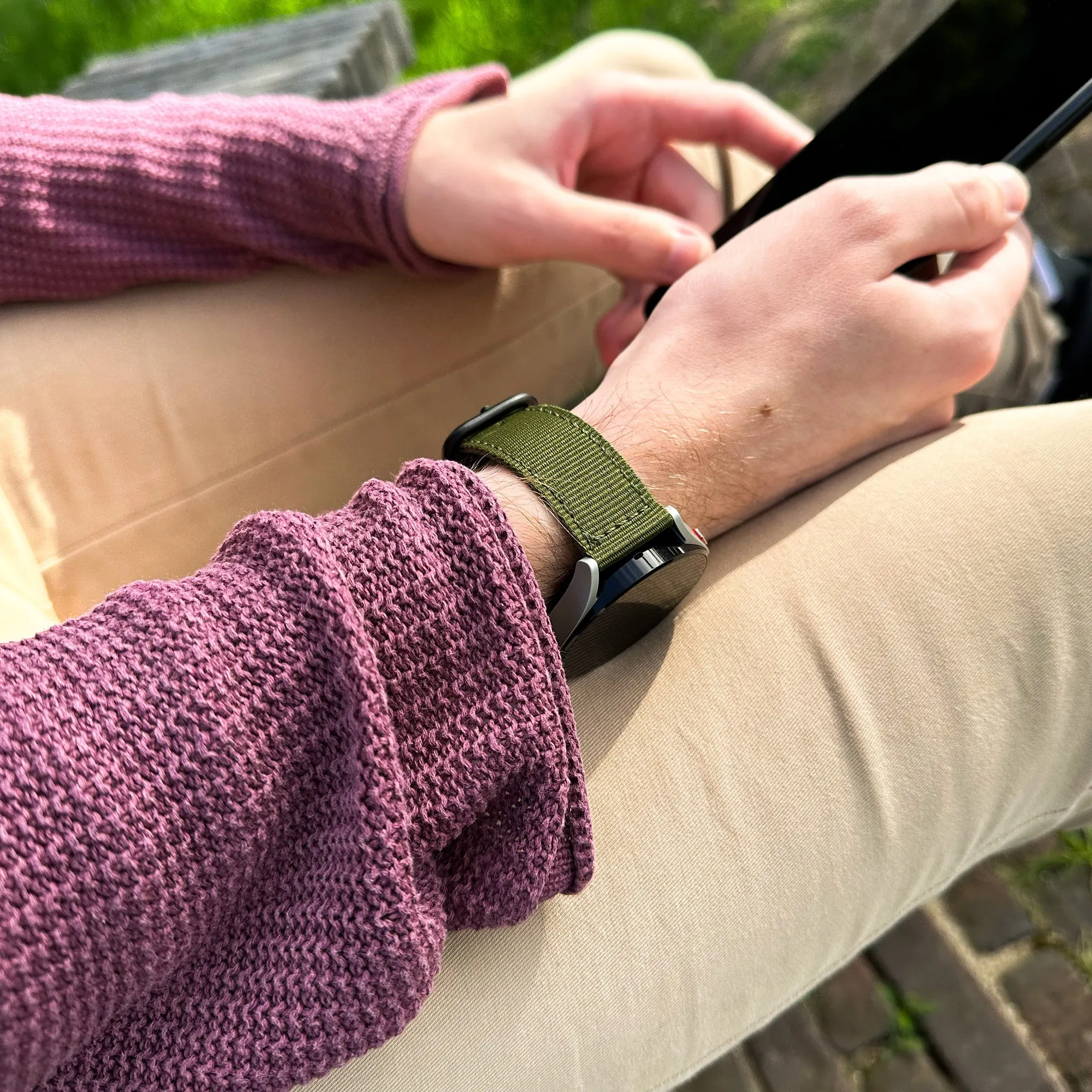 Amazfit GTS 2 Nylon Strap with Buckle (Green)