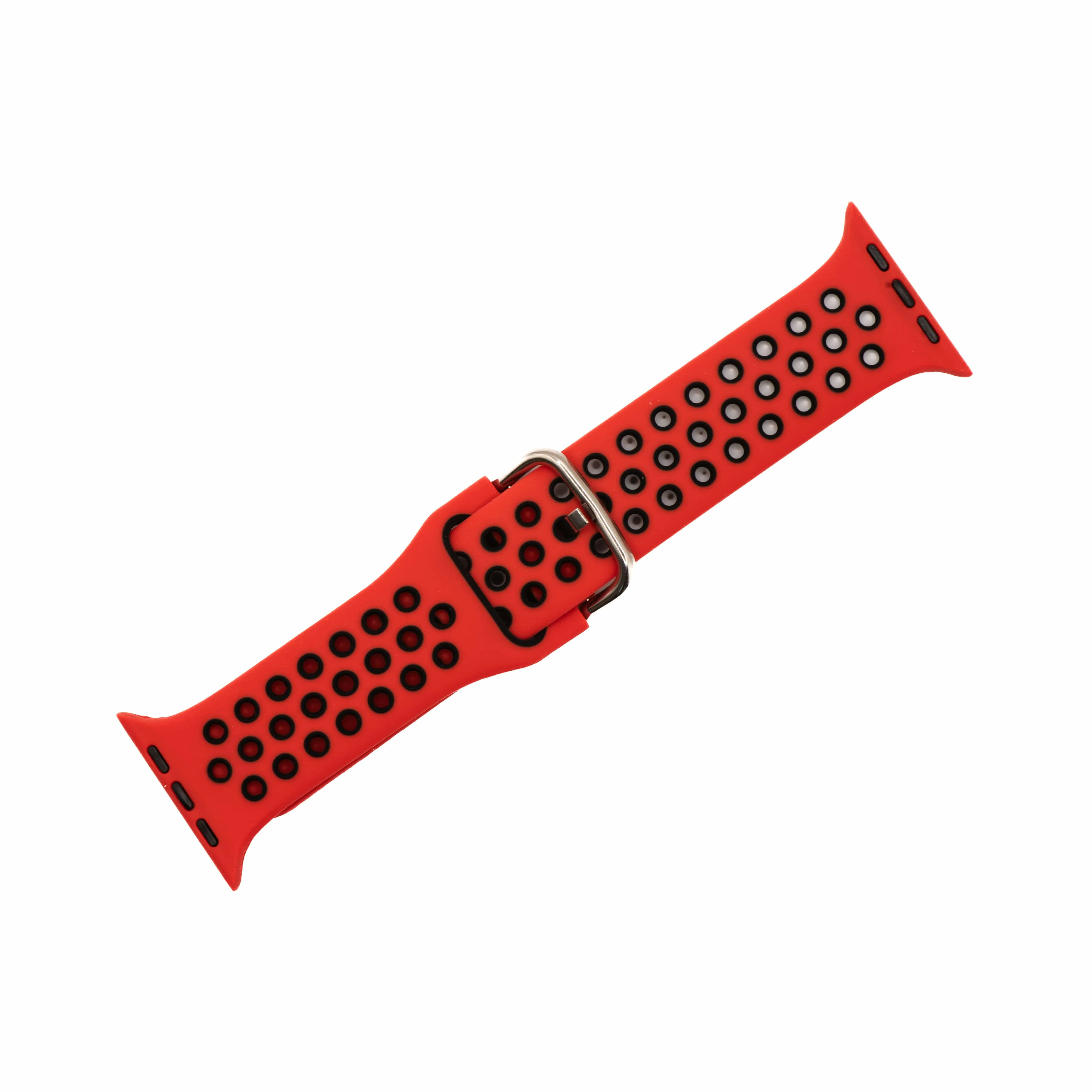 Apple Band - Silicone Sport Buckle - Red & Black