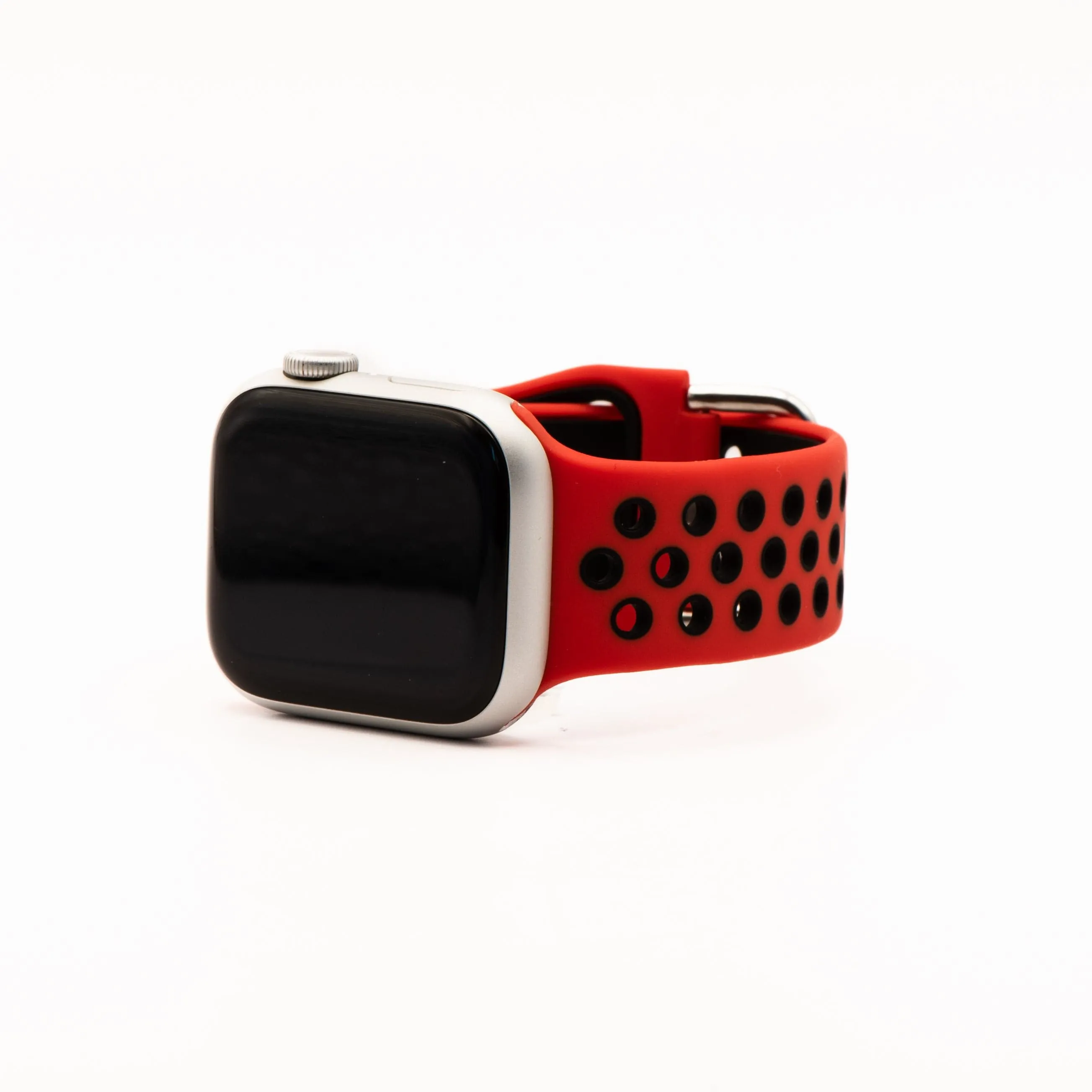 Apple Band - Silicone Sport Buckle - Red & Black