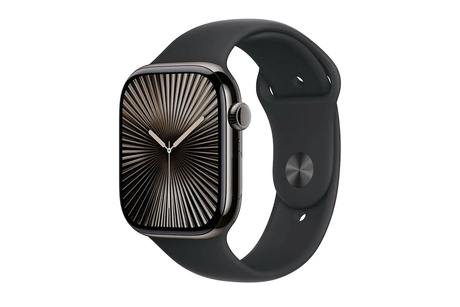 Apple Watch Series 10 GPS   Cellular | 46mm | Slate Titanium Case with Black Sport Band S/M