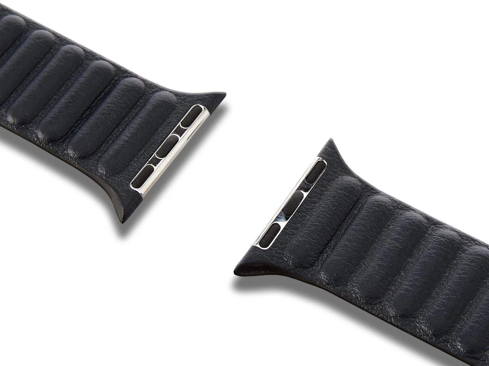 Apple Watch Strap 45mm Leather Link Midnight S/M