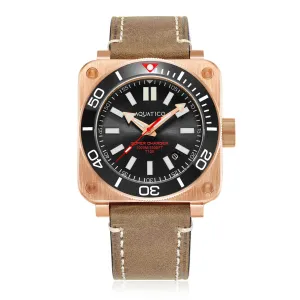Aquatico Super Charger Bronze Black Dial Watch (SWISS MADE Sellita sw200-1)