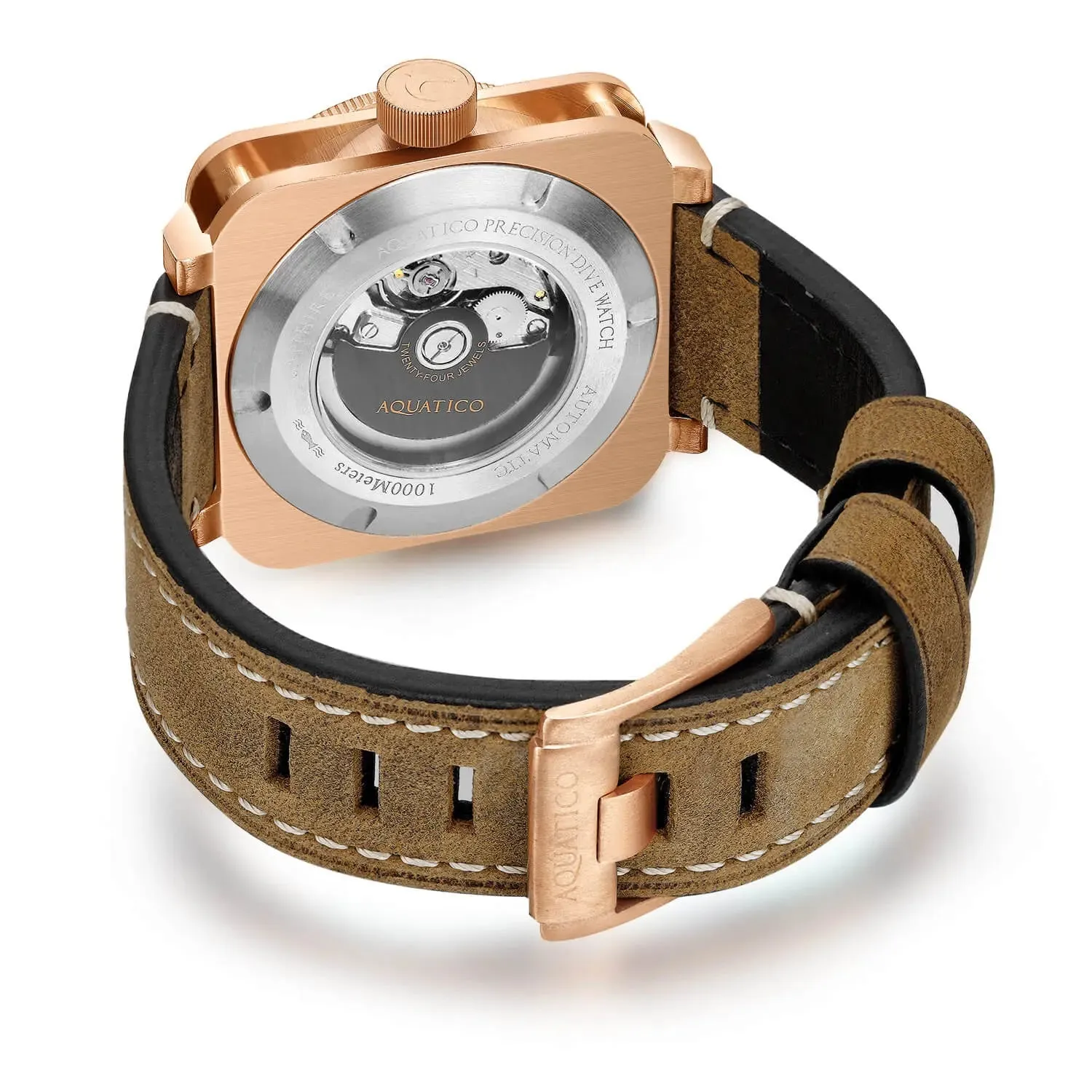 Aquatico Super Charger Bronze Black Dial Watch (SWISS MADE Sellita sw200-1)