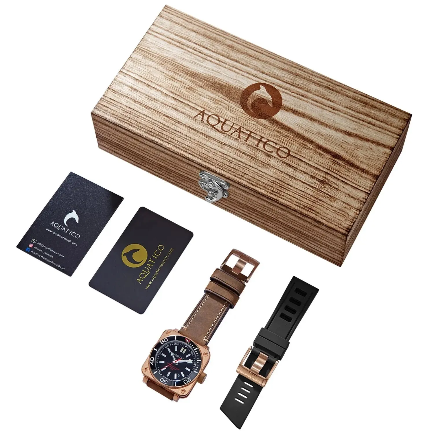 Aquatico Super Charger Bronze Black Dial Watch (SWISS MADE Sellita sw200-1)