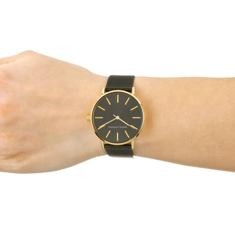 Armani Exchange Three-Hand Black Stainless Steel Women's Watch AX5548