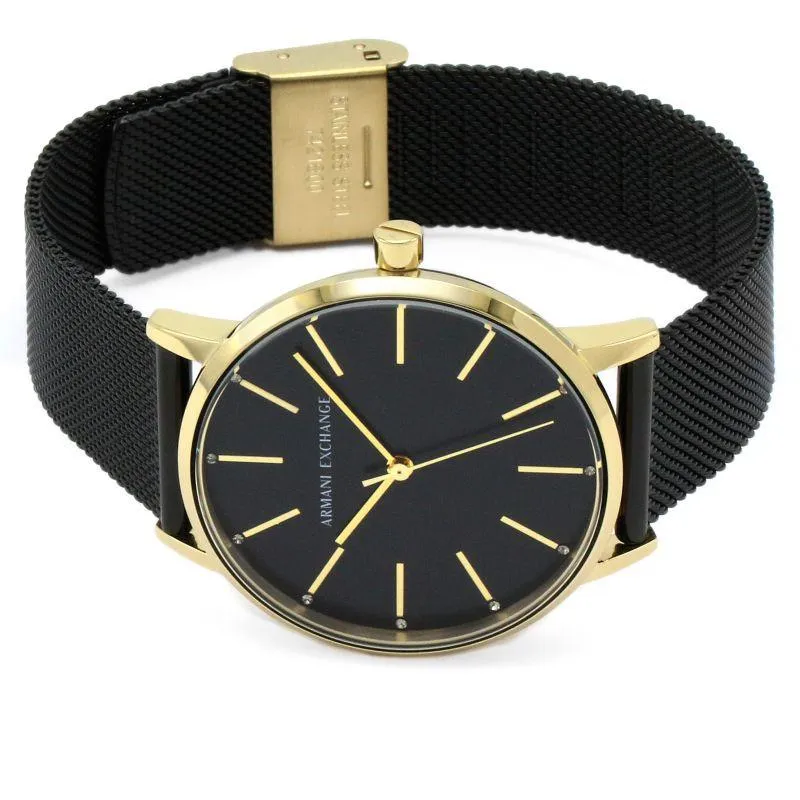 Armani Exchange Three-Hand Black Stainless Steel Women's Watch AX5548