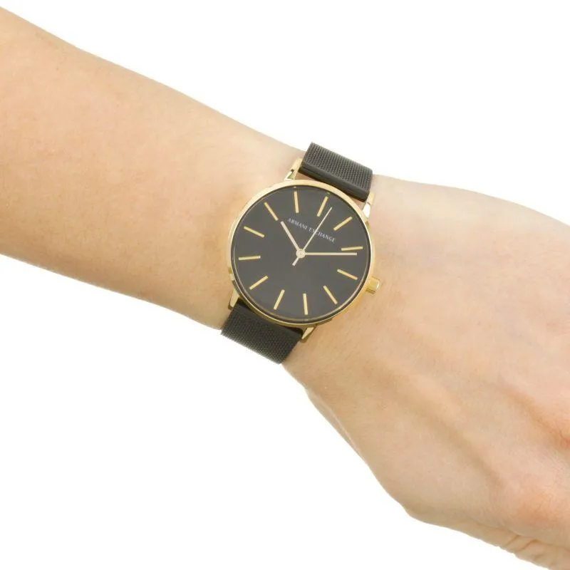 Armani Exchange Three-Hand Black Stainless Steel Women's Watch AX5548