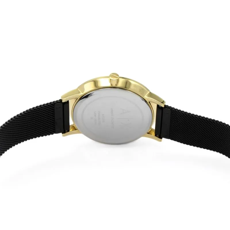Armani Exchange Three-Hand Black Stainless Steel Women's Watch AX5548