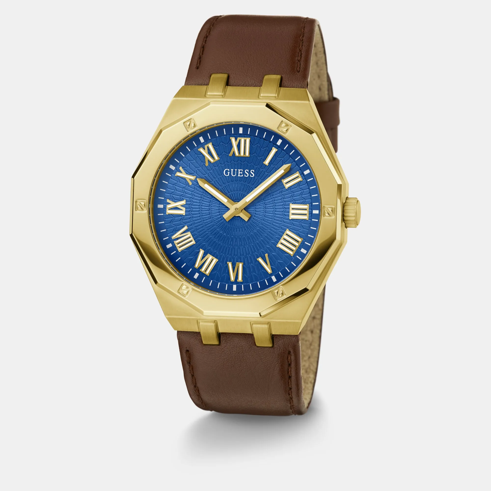 Asset Men Blue Analog Leather Watch GW0663G2
