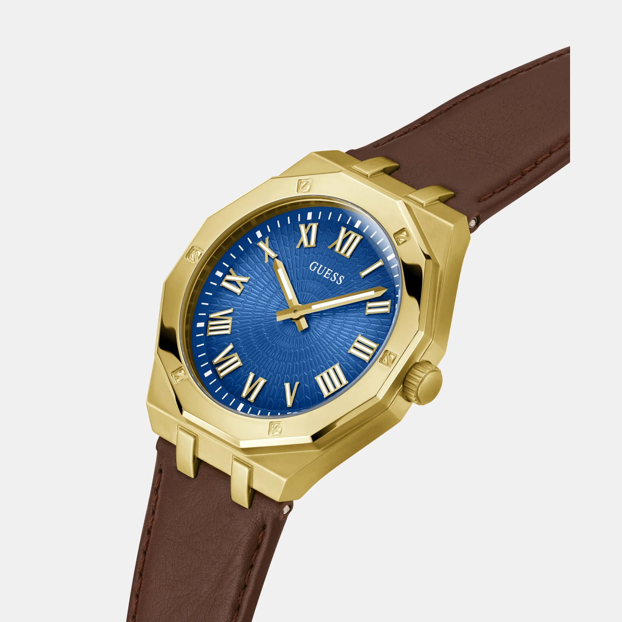 Asset Men Blue Analog Leather Watch GW0663G2