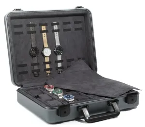 Attache case type watch storage case, aluminum watch storage, trunk for outside sales, holds 24 watches ES-LU2218