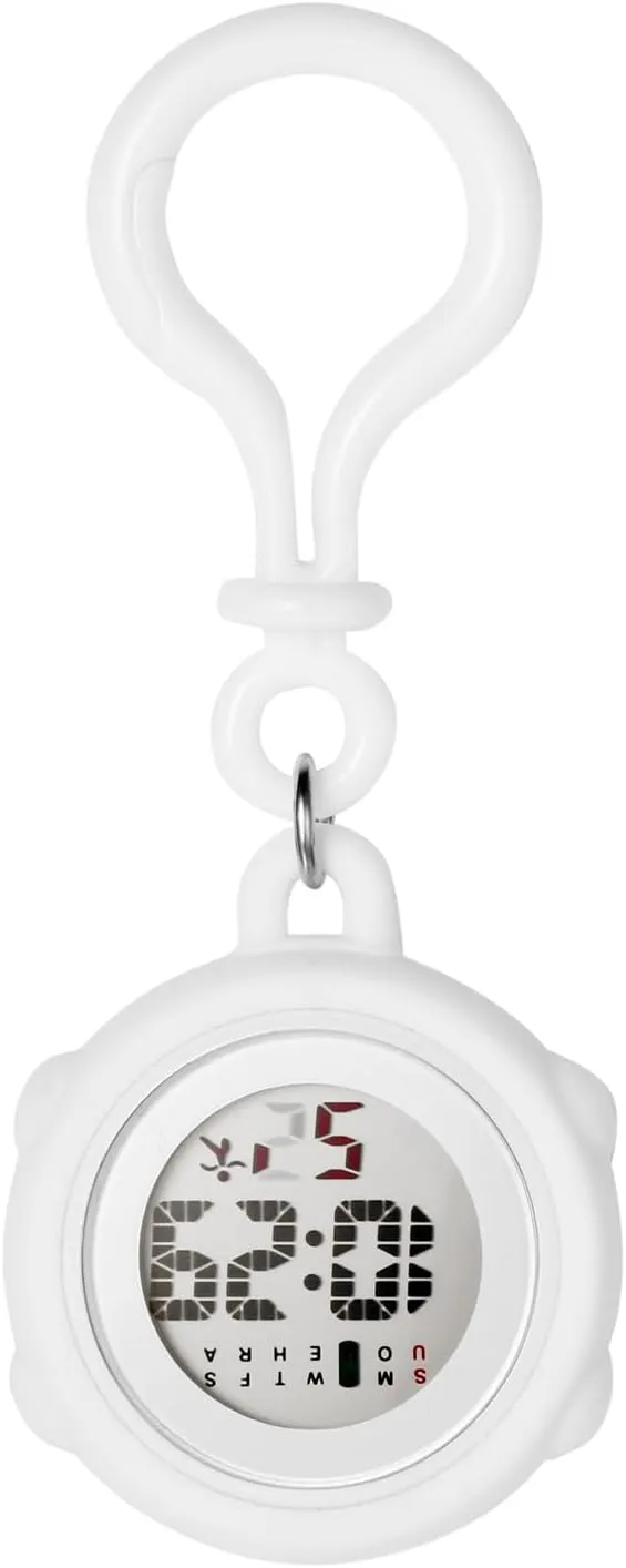 Avaner Women's Digital Nurse Watches: Silicone Carabiner Clip Backpack Belt Hanging Fob Watches