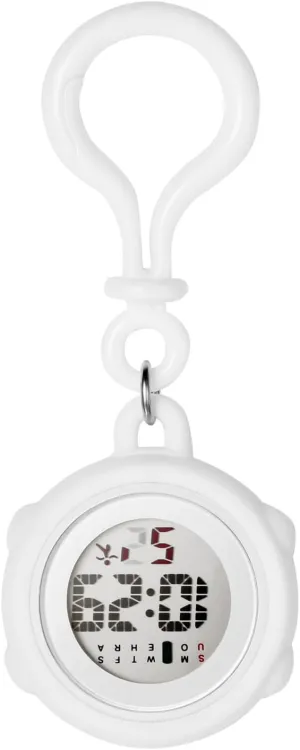Avaner Women's Digital Nurse Watches: Silicone Carabiner Clip Backpack Belt Hanging Fob Watches