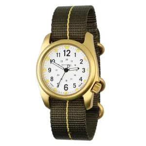 Bertucci A-2A Golden Field Unisex White Dial Green Stripe Nylon Band Japanese Quartz Watch - 16301