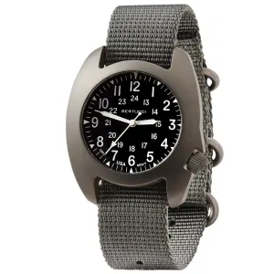 Bertucci D-3T Retroform Epic Men's Black Dial Vintage Drab Nylon Band Analog Quartz Watch - 17016