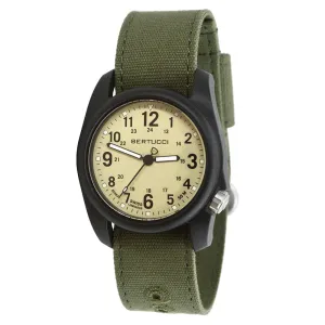 Bertucci Mens DX3 Evergreen Comfort Canvas Band Saguaro Analog Dial Quartz Watch - 11093