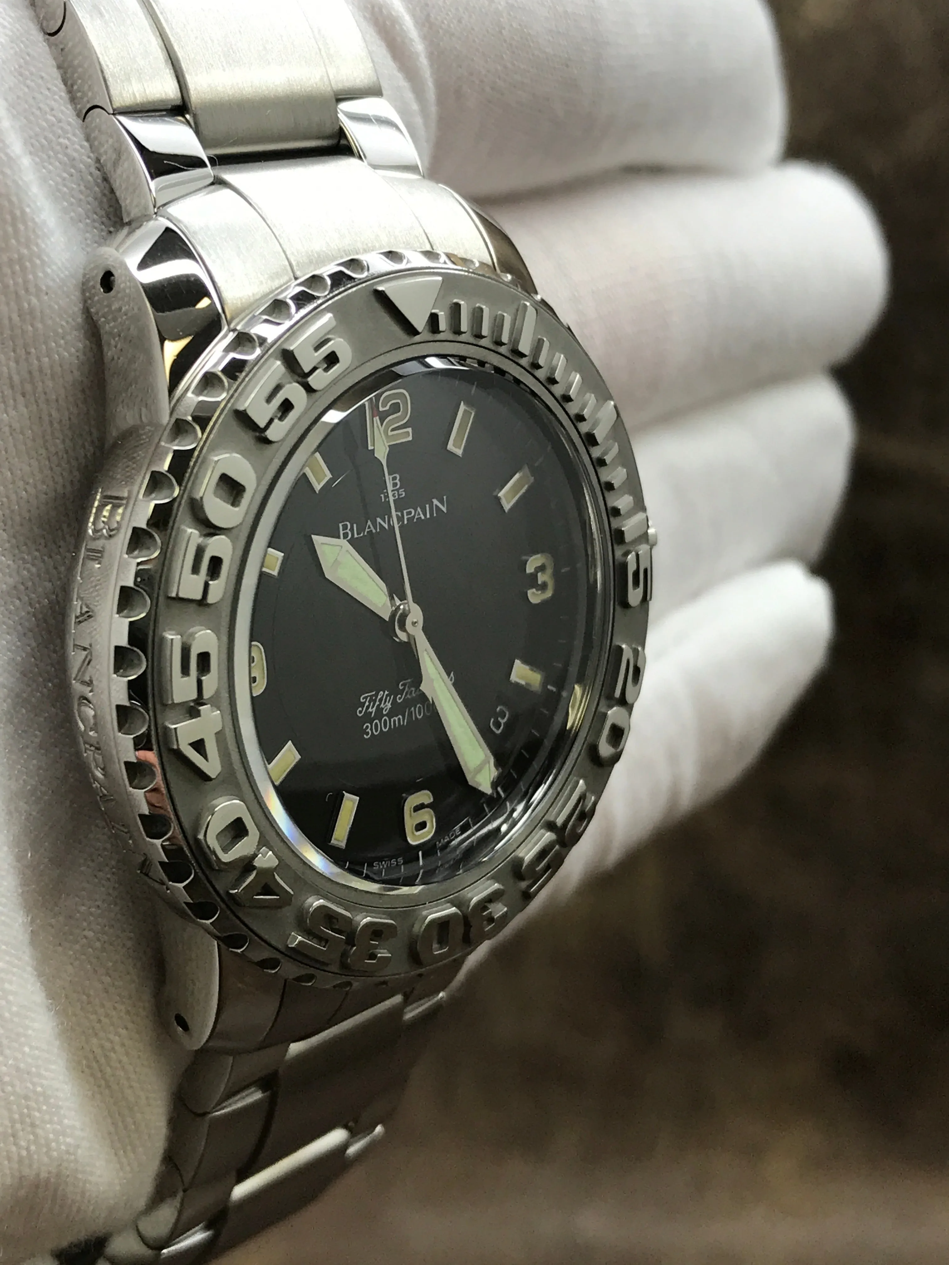 Blancpain Fifty Fathoms 2200-1130-71 Black Dial Automatic Men's Watch