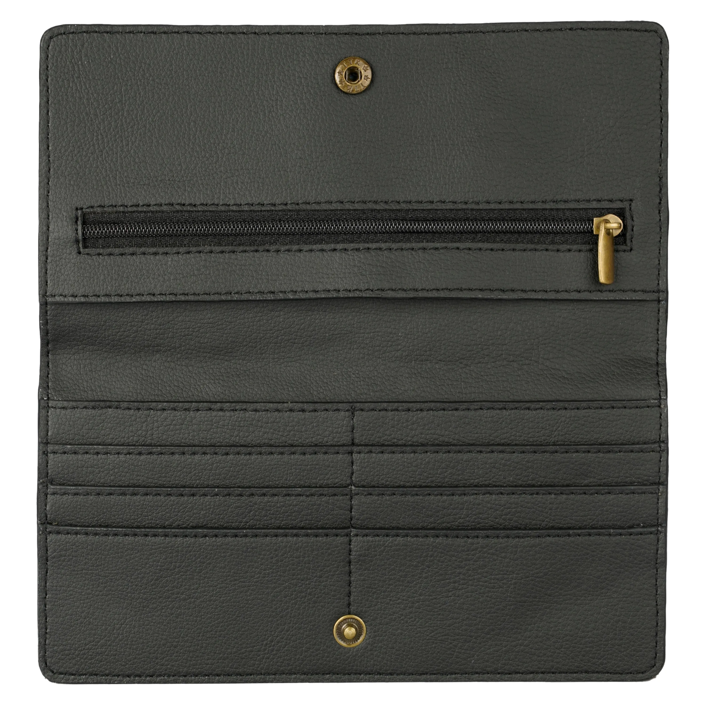 Cactus Leather Slim Wallet for Women - Black