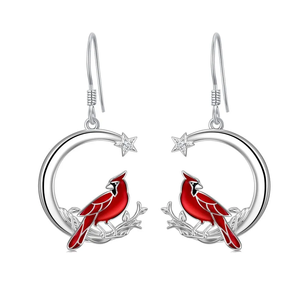 Cardinal Gifts for Women S925 Sterling Silver Cardinal Necklace for Women Cardinal Red Bird Pendant Necklaces ‘I Am Always With You’ Jewelry Gifts for Her Grandma Mom Birthday Anniversary