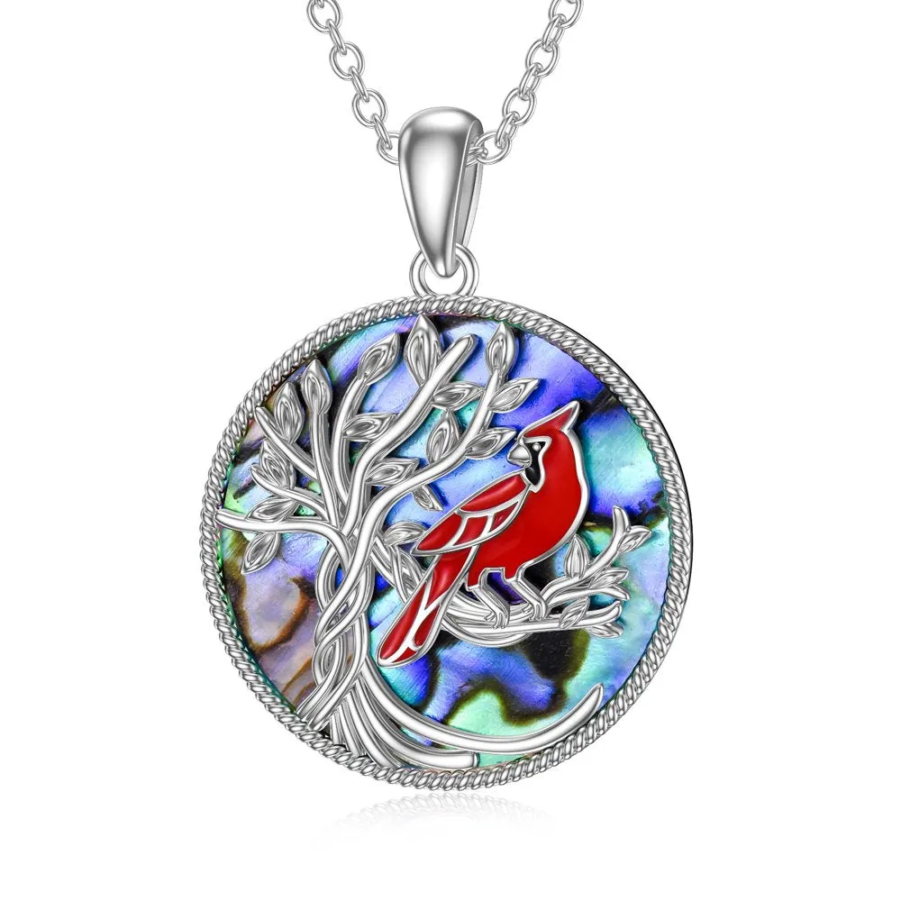Cardinal Gifts for Women S925 Sterling Silver Cardinal Necklace for Women Cardinal Red Bird Pendant Necklaces ‘I Am Always With You’ Jewelry Gifts for Her Grandma Mom Birthday Anniversary