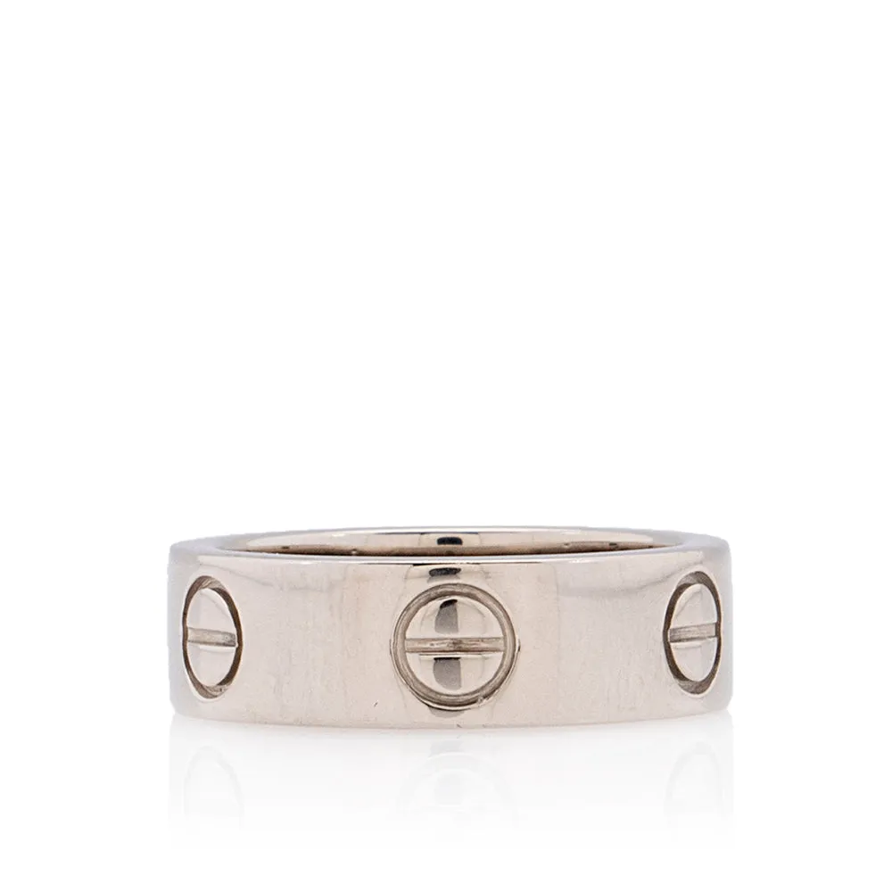 Cartier 18k White Gold Love Ring - Size 4 1/2 (SHF-21162)