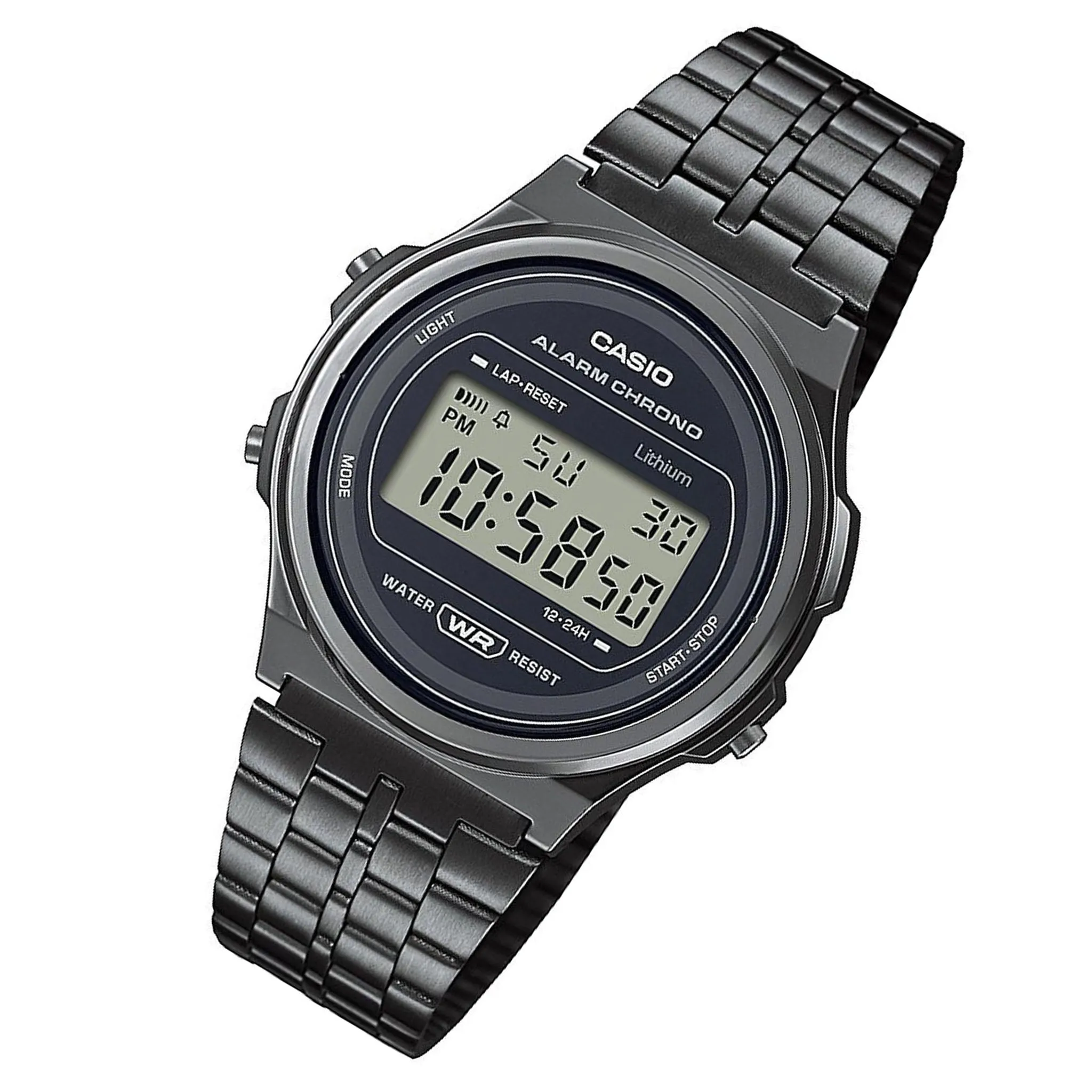Casio Vintage Grey Steel Digital Unisex Watch - A171WEGG-1A