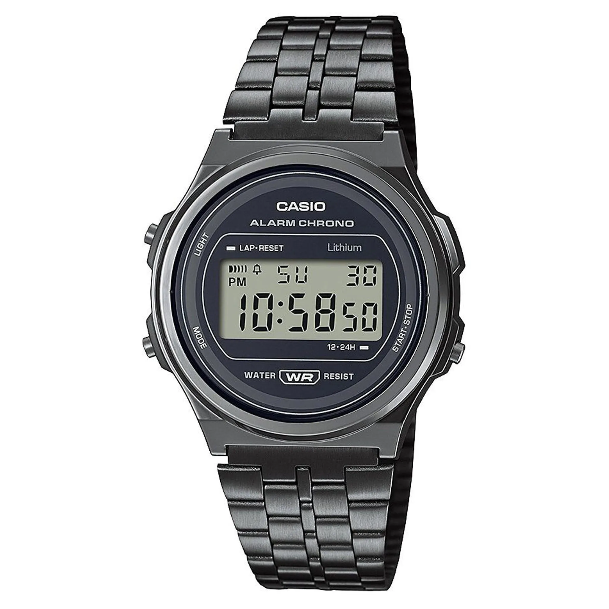 Casio Vintage Grey Steel Digital Unisex Watch - A171WEGG-1A