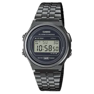 Casio Vintage Grey Steel Digital Unisex Watch - A171WEGG-1A