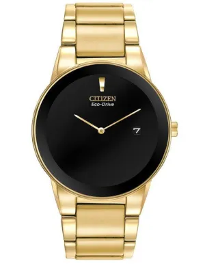 Citizen AU1062-56E  Eco-drive Axiom Black dial gold tone