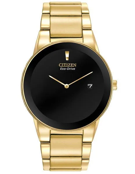 Citizen AU1062-56E  Eco-drive Axiom Black dial gold tone