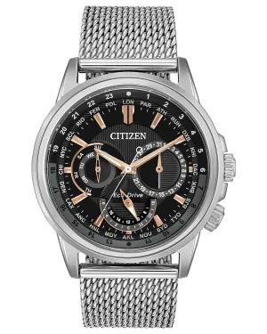 Citizen BU2020-70E Eco-Drive Calendrier Mesh Strap Men Watches