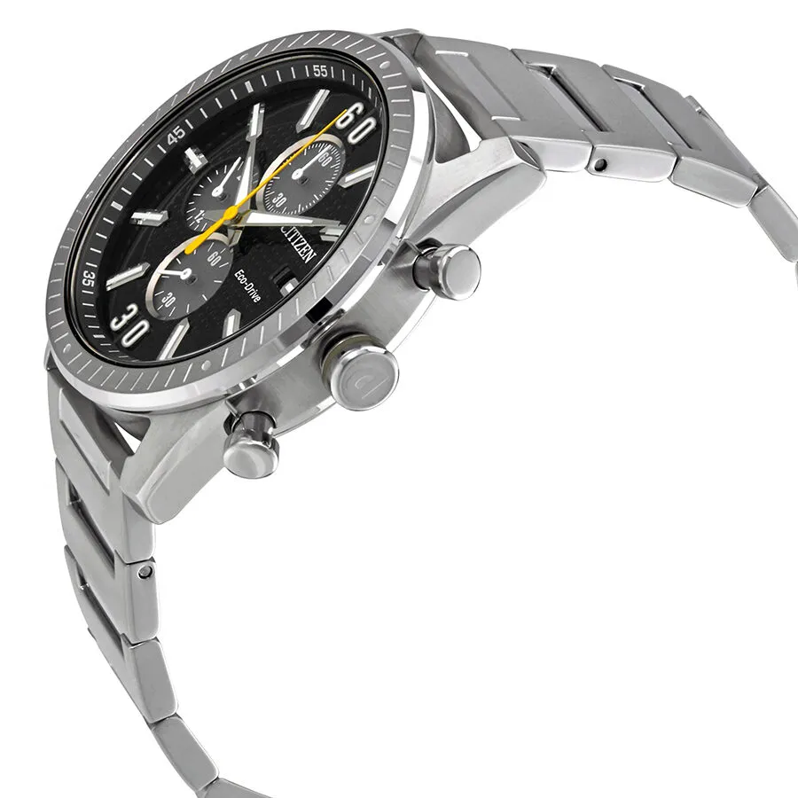 Citizen CTO Black Dial Men's Chronograph Eco-Drive Watch CA0660-54E