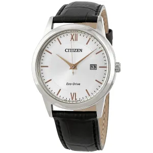 Citizen Eco-Drive Silver Dial Stainless Steel Men's Watch AW1236-11A