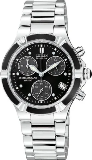 Citizen Ladies Stainless Steel Eco-Drive Riva Chronograph Watch FB1030-59E
