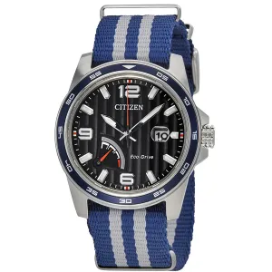 Citizen PRT Eco-Drive Power Reserve Black Dial Men's Watch AW7038-04L