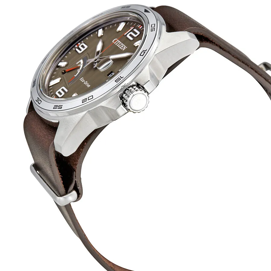 Citizen PRT Taupe Dial Brown Leather Men's Watch AW7039-01H
