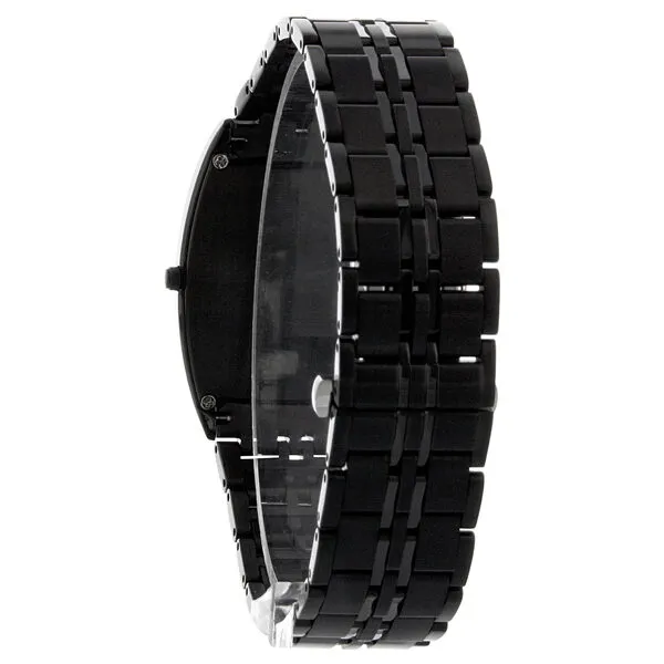 Citizen Stiletto Eco-Drive Black Dial Black IP Stainless Steel Men's Watch AR3025-50E
